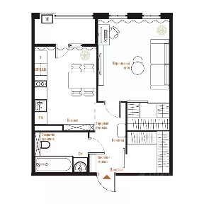 Продается 1-комн. квартира, 44,6 м²