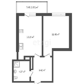 Продается 1-комн. квартира, 38 м²