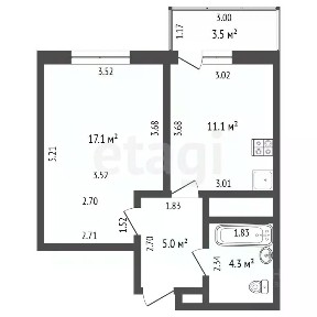 Сдается 1-комн. квартира, 36 м²