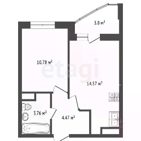 Продается 1-комн. квартира, 37,38 м²