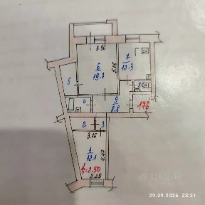 Продается 2-комн. квартира, 66 м²