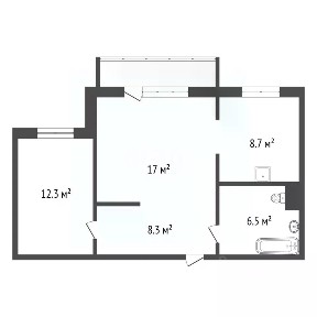 Продается 2-комн. квартира, 52,8 м²