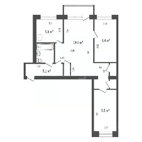 Продается 3-комн. квартира, 56 м²