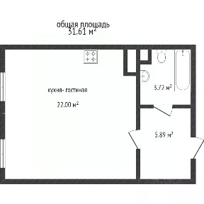 Продается 1-комн. квартира, 36,1 м²