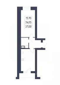 Продается 1-комн. квартира, 36,1 м²