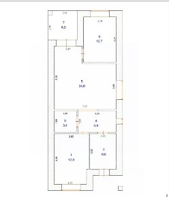 Продается 1-этажный дом, 69,1 м²