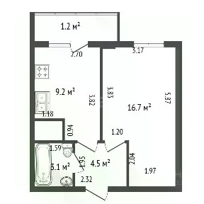 Продается 1-комн. квартира, 32,9 м²