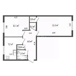 Продается 2-комн. квартира, 44,9 м²