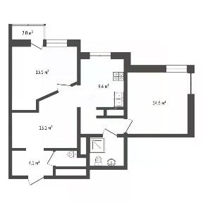 Продается 2-комн. квартира, 73,2 м²