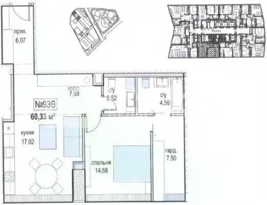 Сдается 2-комн. квартира, 60,3 м²