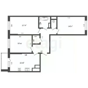 Продается 3-комн. квартира, 71,2 м²