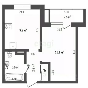 Продается 1-комн. квартира, 27,4 м²