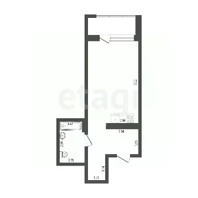 Продается студия, 28 м²