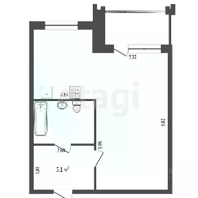 Продается студия, 37,4 м²