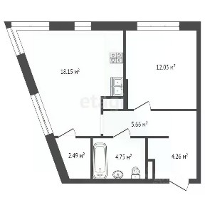 Продается 1-комн. квартира, 47 м²