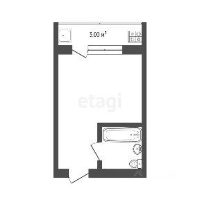 Продается студия, 17,1 м²