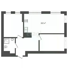 Продается 2-комн. квартира, 52,5 м²