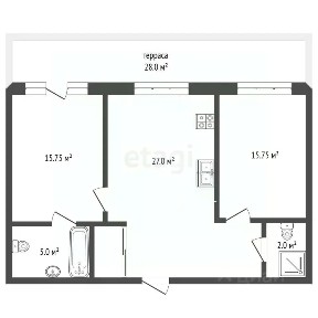 Продается 2-комн. квартира, 93,5 м²