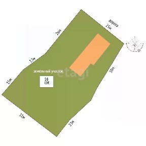 Продается 1-этажный дом, 33 м²