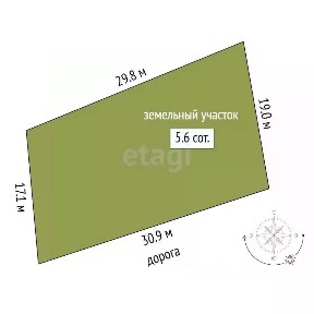 Продается участок, 5,61 сот.