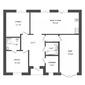Продается 1-этажный дом, 100 м²