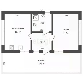 Продается 1-этажный дом, 42,4 м²