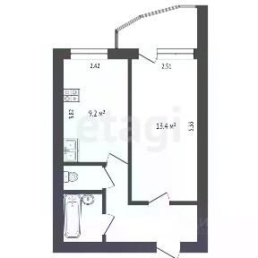 Продается 1-комн. квартира, 36 м²