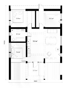 Продается 1-этажный дом, 110 м²