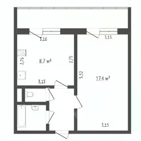 Продается 1-комн. квартира, 33,6 м²