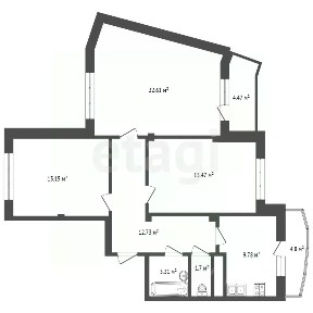 Продается 3-комн. квартира, 77 м²