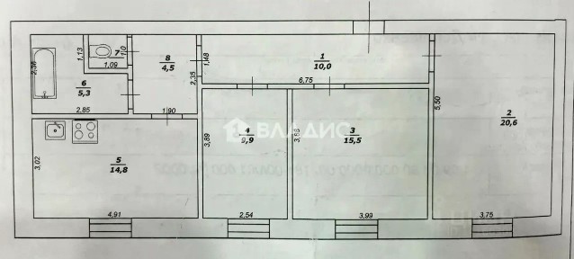 Продается 3-комн. квартира, 81,7 м²