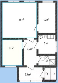 Продается 1-этажный дом, 81 м²