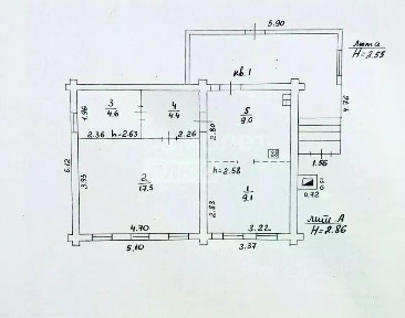 Продается 1-этажный дом, 59,5 м²