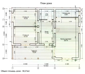Продается 1-этажный дом, 98,5 м²