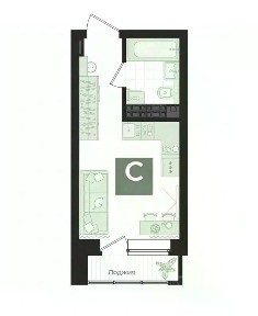 Продается студия, 20 м²