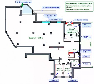 Сдается торговая площадь, 424,3 м²