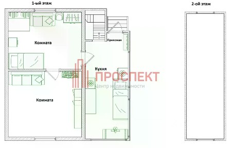 Продается 2-этажный дом, 44,7 м²