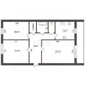 Продается 3-комн. квартира, 60,7 м²