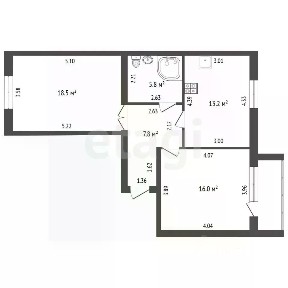 Продается 2-комн. квартира, 61 м²