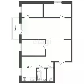 Продается 4-комн. квартира, 58,7 м²