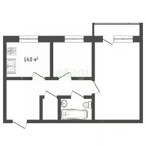Продается 2-комн. квартира, 72,8 м²
