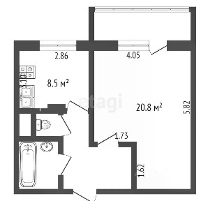 Продается 1-комн. квартира, 39,2 м²