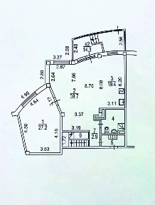Продается квартира свободной планировки, 222 м²
