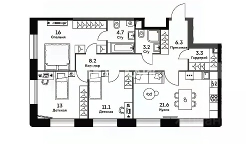 Продается 3-комн. квартира, 87,4 м²