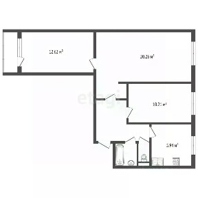 Продается 3-комн. квартира, 59 м²