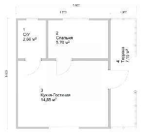 Продается 2-этажный дом, 36 м²