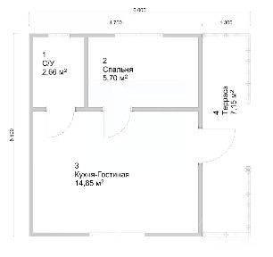 Продается 1-этажный дом, 36 м²