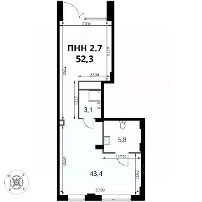 Продается помещение свободного назначения, 52,3 м²