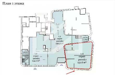 Сдается помещение свободного назначения, 151,6 м²