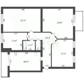 Продается 4-комн. квартира, 117 м²